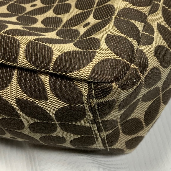 Fossil Brown Logo Canvas Crossbody Shoulder Bag - Picture 12 of 15